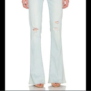 Paige High Rise Lou Lou Flare in Lainey Destructed size 26